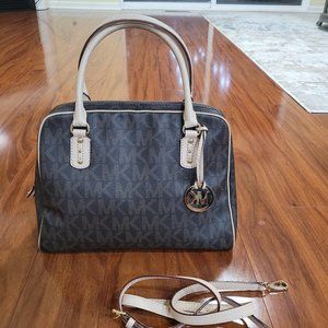 MICHAEL -Michael Kors Brown Dome Satchel